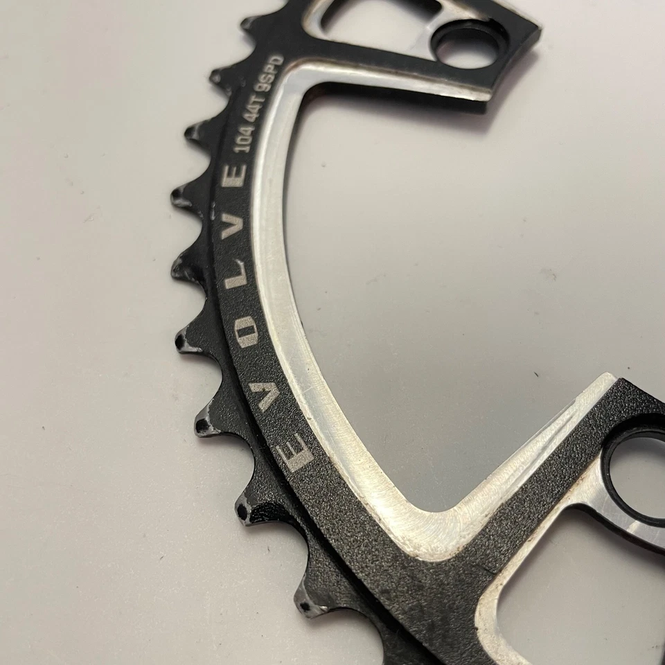 Anillo de cadena Race Face 44T Tooth Evolve 9 velocidades 104BCD negro MTB 4 pernos Foto 3 de 3