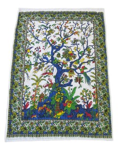 Vivero Reversible Edredon Manta De Bebe 100 Algodon Arbol De La Vida Unisex Cosido Ebay