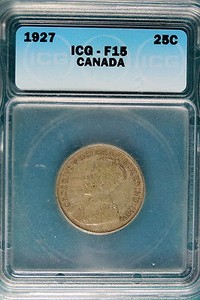 1927 ICG F15 Canada 25 Cents!! #B4953*
