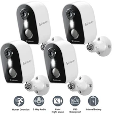 Galayou 2K 3MP Outdoor Wireless Battery Security Camera PIR Detection Waterproof