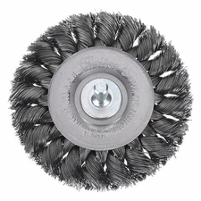 (5 Pack) WEILER Wire Wheel Brush: Twisted Steel, 3 1/4" Dia / 1/4 in Shank
