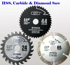  3x 3-3/8-inch Metal  Wood Tile Saw Blade for Ryobi Multi-Material  Makita CXT