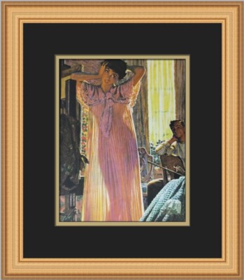 Edwin A Georgi A Man In Her Room Custom Framed Print | eBay