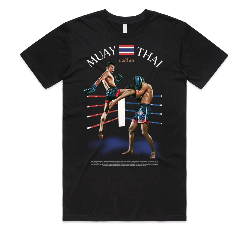 GILDAN Camiseta Muay Thai Estilo Vintage Camiseta Gráfica Kick Boxing Artes Marciales Regalo