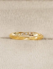 Anillos Sortija Aro Joyeria de Oro 14K Para Mujer Joyeria con Piedras Brillantes