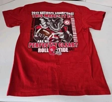 Alabama Crimson Tide T-Shirt 2012 National Champions Adult Size M