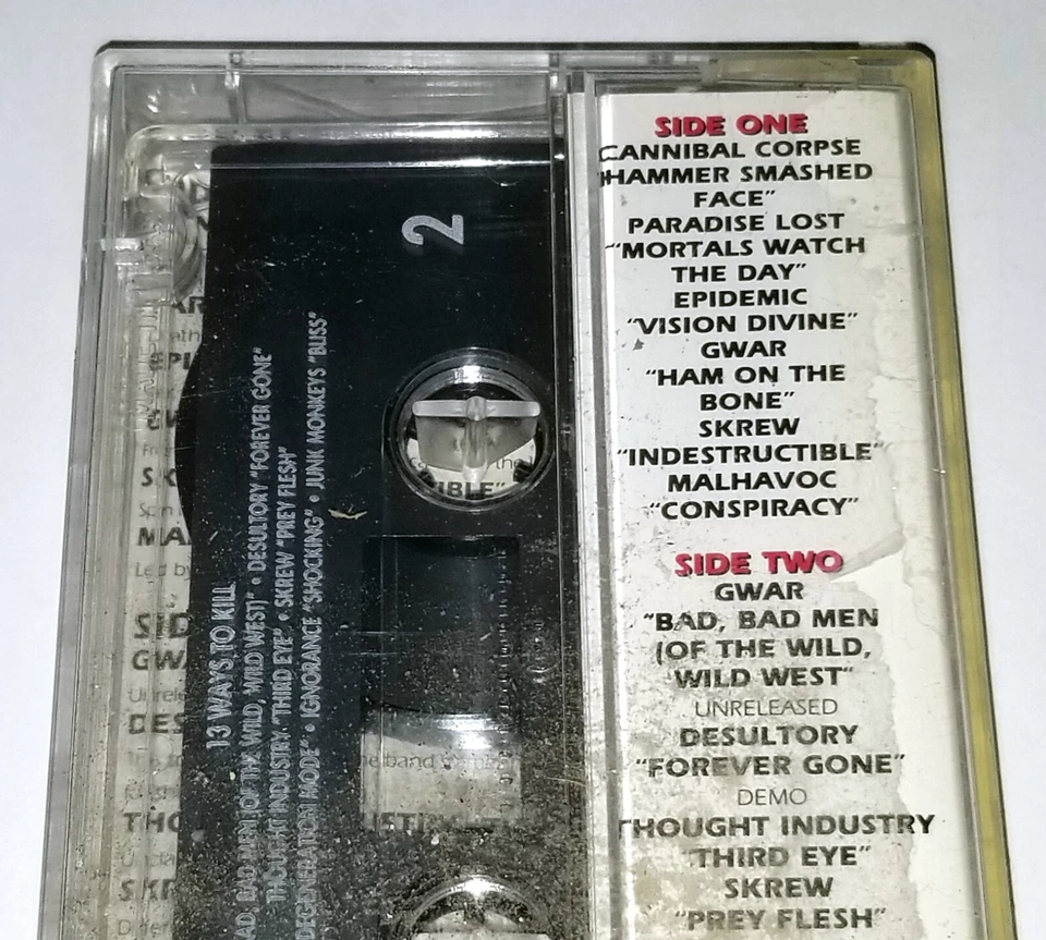 METAL BLADE SEALED 1992 TAPE CASSETTE GWAR CANNIBAL CORPSE THRASH DEATH HEAVY 45 - Image 4 of 4