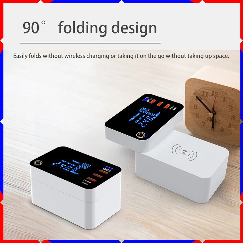 多端口无线集线器带触摸+1QC3.0+1Type-c+无线快速充电站 — 第 4/4 张图片