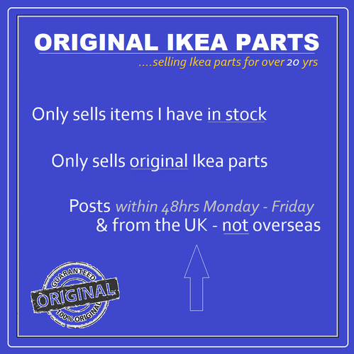 Ikea OPPARYD handles for PAX METOD shiny chrome finish new ORIGINAL parts x2 - Picture 5 of 5