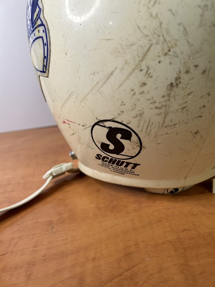 Vtg SCHUTT Youth Football Helmet w/ Facemask & Chin Strap “Manchester