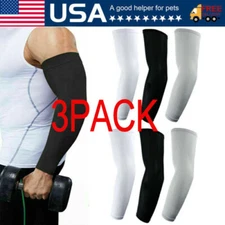 3 Pairs Cooling Arm Sleeves Cover UV Sun Protection Sports Outdoor For Men Women