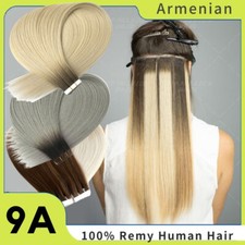 CLEARANCE Tape in Russian Remy Human 9A Hair Extensions Skin Weft Balayage THICK