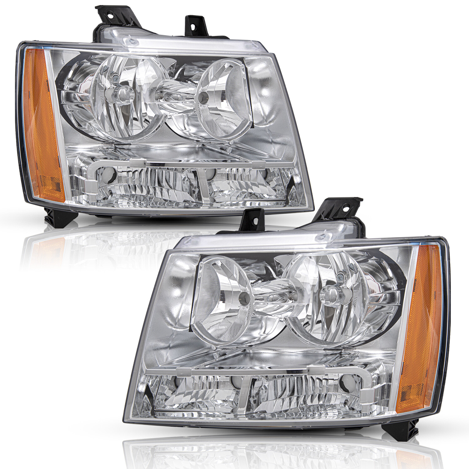 For 2007-2013 Chevy Avalanche Tahoe Suburban Headlights Headlamp Left & Right