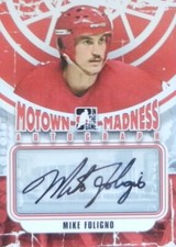 12-13 itg game motown madness base mike foligno detroit red wings autograph auto
