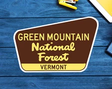 Green Mountain National Forest Vermont Sign 3.75" x 2.5" Park Vinyl