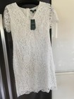 Ralph Lauren White Lace Overlay Dress Size 2 (UK 6) Cost £325 BNWT Wedding Races