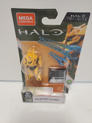 Mega Construx HALO Infinite 13 Pro Builders Master Chief YELLOW ARMOR NEW
