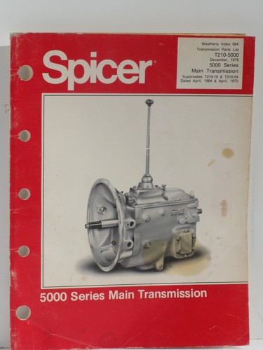 SPICER 5000 SERIES TRANSMISSION Parts Book & AIR-MATIC Service Manual - Picture 3 of 6