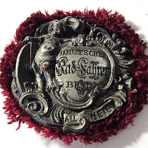 Elaborate 1890's Bicycle Pin Back Badge From The German Cycling Federation