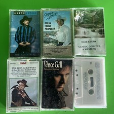 Lot of 6 Vintage Country Cassette Tapes George Garth Cash Vince Johnny