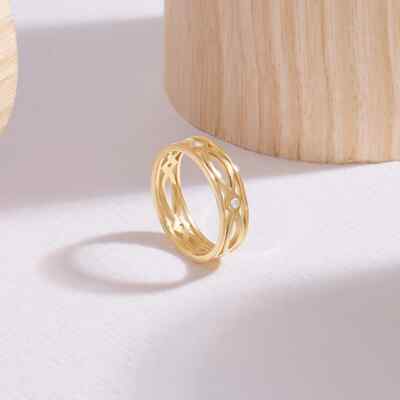 Broad Band Five Stone Sterling Silver 1.25 CT Round Cut Ring For His Partner