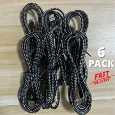 Lot of 6X 10FT Fast Charge Micro USB Cable Sync Cord Charger For Android Samsung