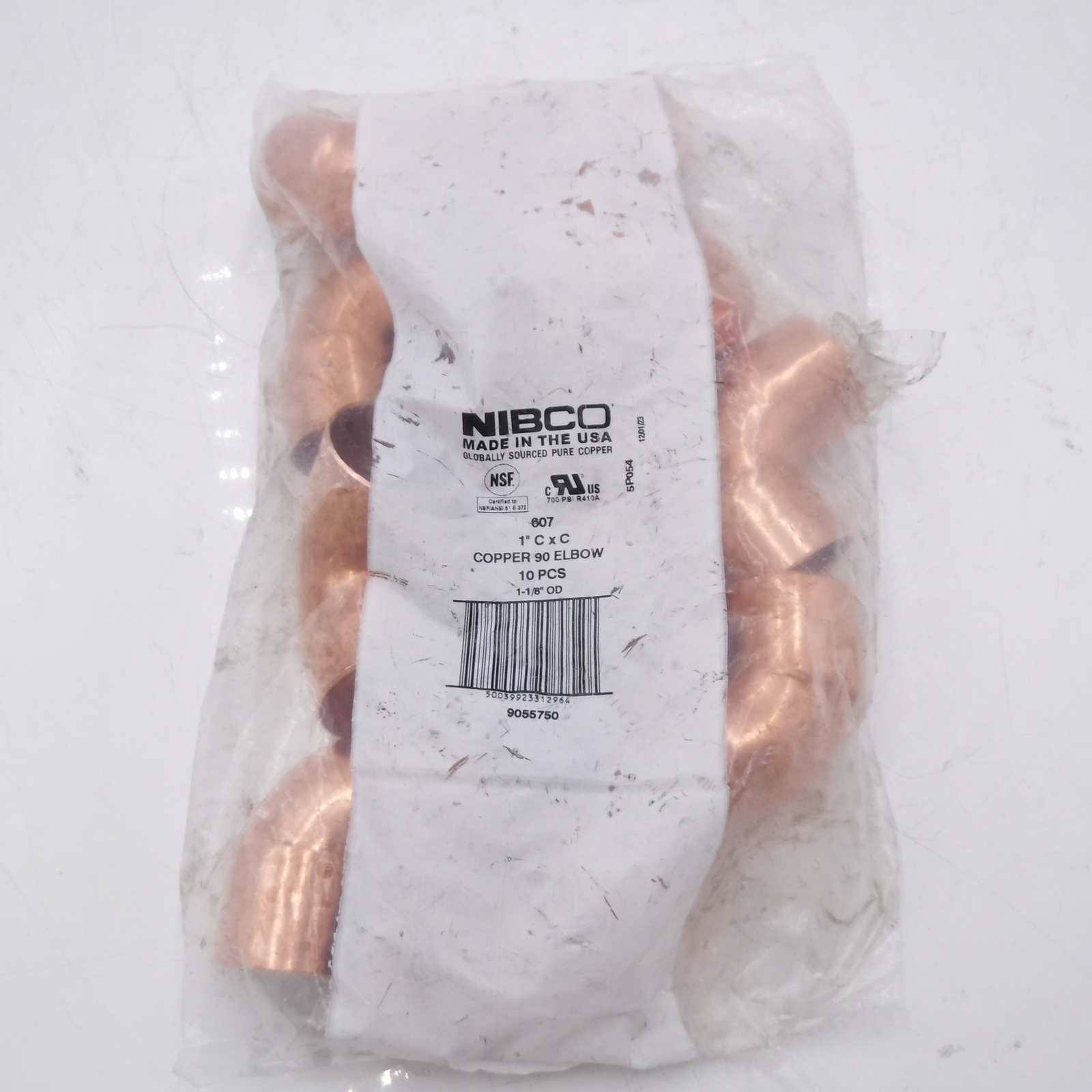 10 Pack Nibco 1"x 1" FNPT CxC Copper 90° Elbow Fittings 607 9055750