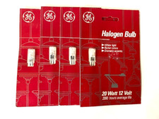 GE Halogen 20 Watt, 12V, T3, CL, CD, SEQ Quartz Bulb, 2000 Hours - Lot of 4
