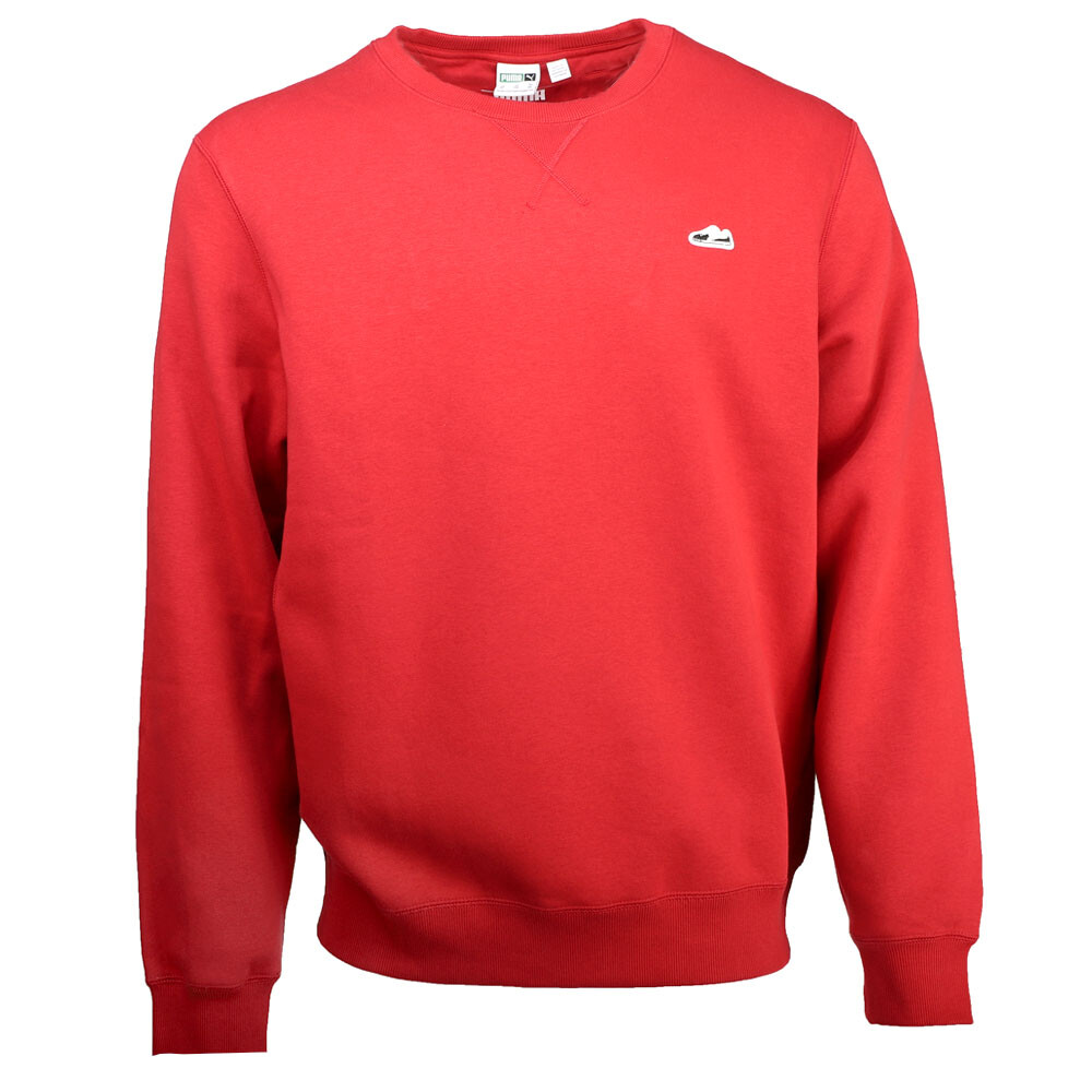 Замшевая толстовка с круглым вырезом от Puma, мужские красные повседневные топы 62598224