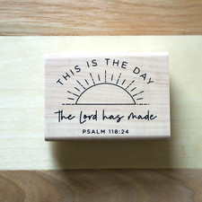 Stampabilities  Psalm 118:24 Wood Block Stamp  Religious Stamp 1986736-GR