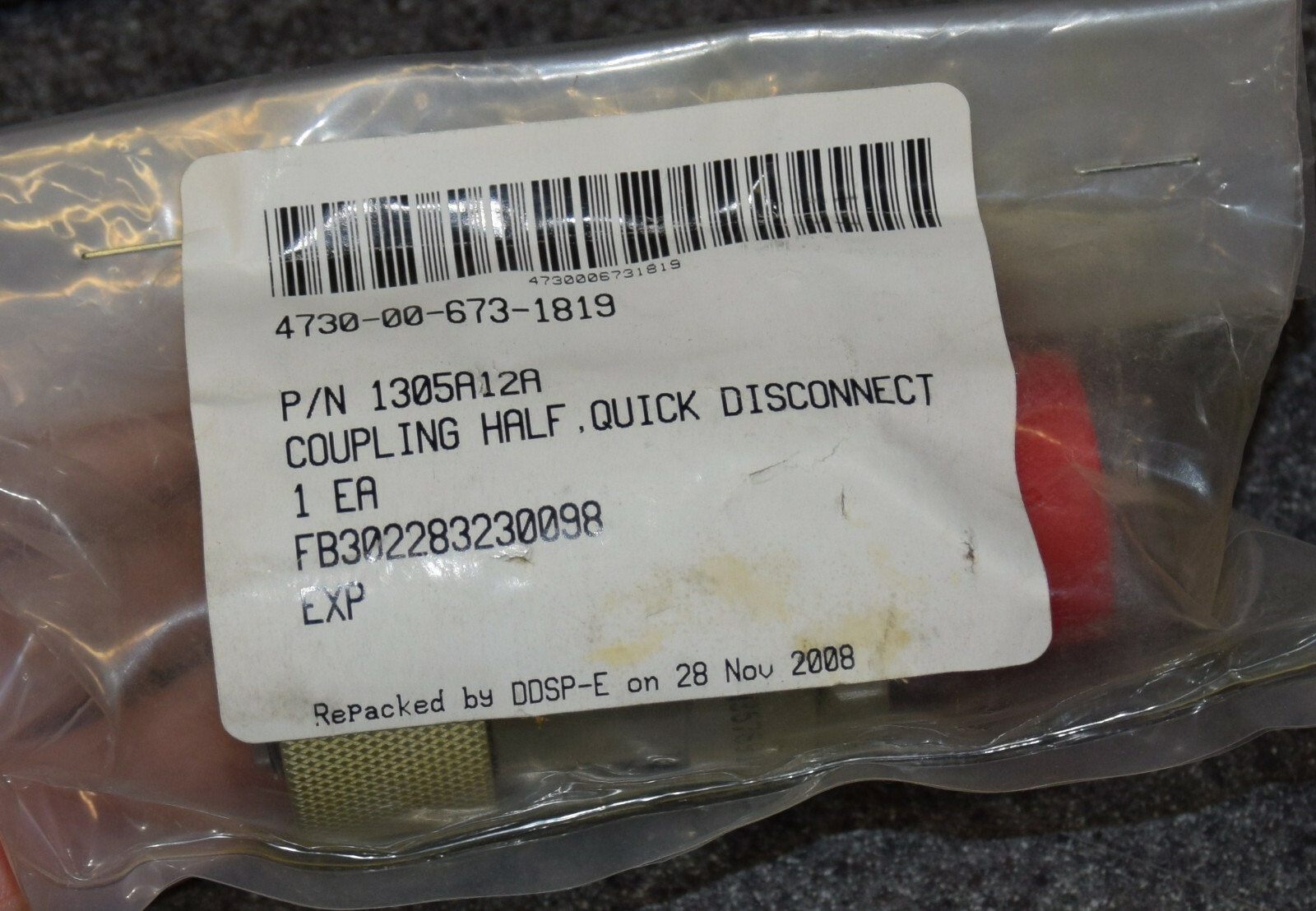 MILITARY COUPLING HALF QUICK DISCONNECT 1305A12A 4730-00-673-1819 ROCKWELL
