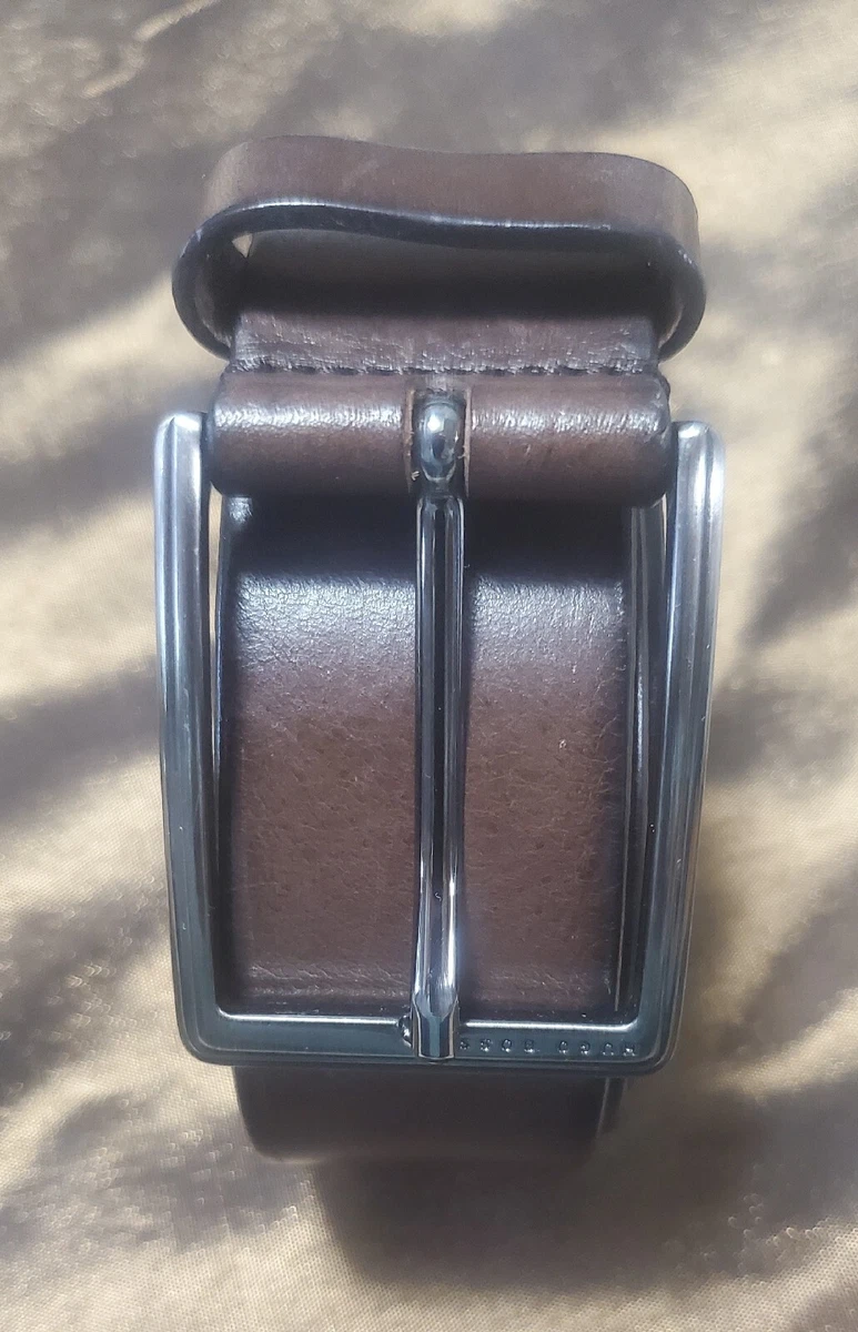 NWT Hugo Boss Men s Gellot Belt Genuine Leather Brown