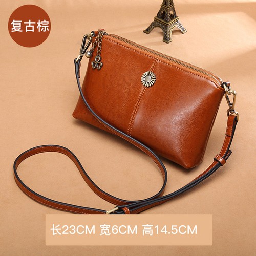 Women's Genuine Leather Mini Bags Single Shoulder Shell Bag Crossbody Tote Purse - Picture 14 of 16