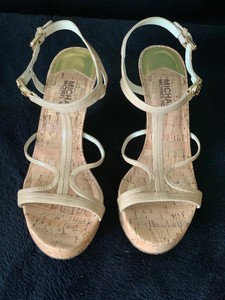 michael kors nude wedges