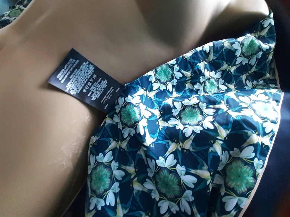 TED BAKER Spring Meadow Embroidered Bomber Jacket Navy 2 uk 10 - Image 3 of 4