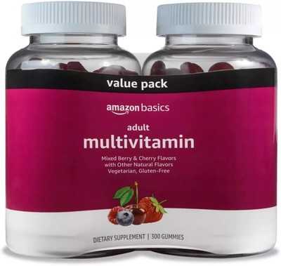 Amazon Basics Adult Multivitamin for Men & Women Value Pack 300 Gummies 10/2025