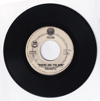 Philippines NAZARETH Where Are You Now / On The Run ROCK 45 rpm Vinyl Record
