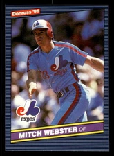 Mitch Webster 1986 Donruss #523 Montreal Expos