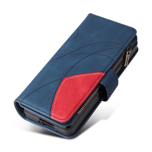 Funda billetera con cremallera magnética de cuero con cremallera de 9 tarjetas para Samsung Galaxy Z Fold4 5G - Imagen 11 de 36