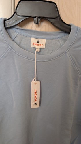 NEW Sundry Cinched Waist Raglan Sweatshirt - Size Small - Blue NWT - Picture 3 of 5