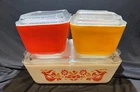 Pyrex Vintage Refrigerator Dish 8 Pc.Set Friendship Pattern Very Nice Condition