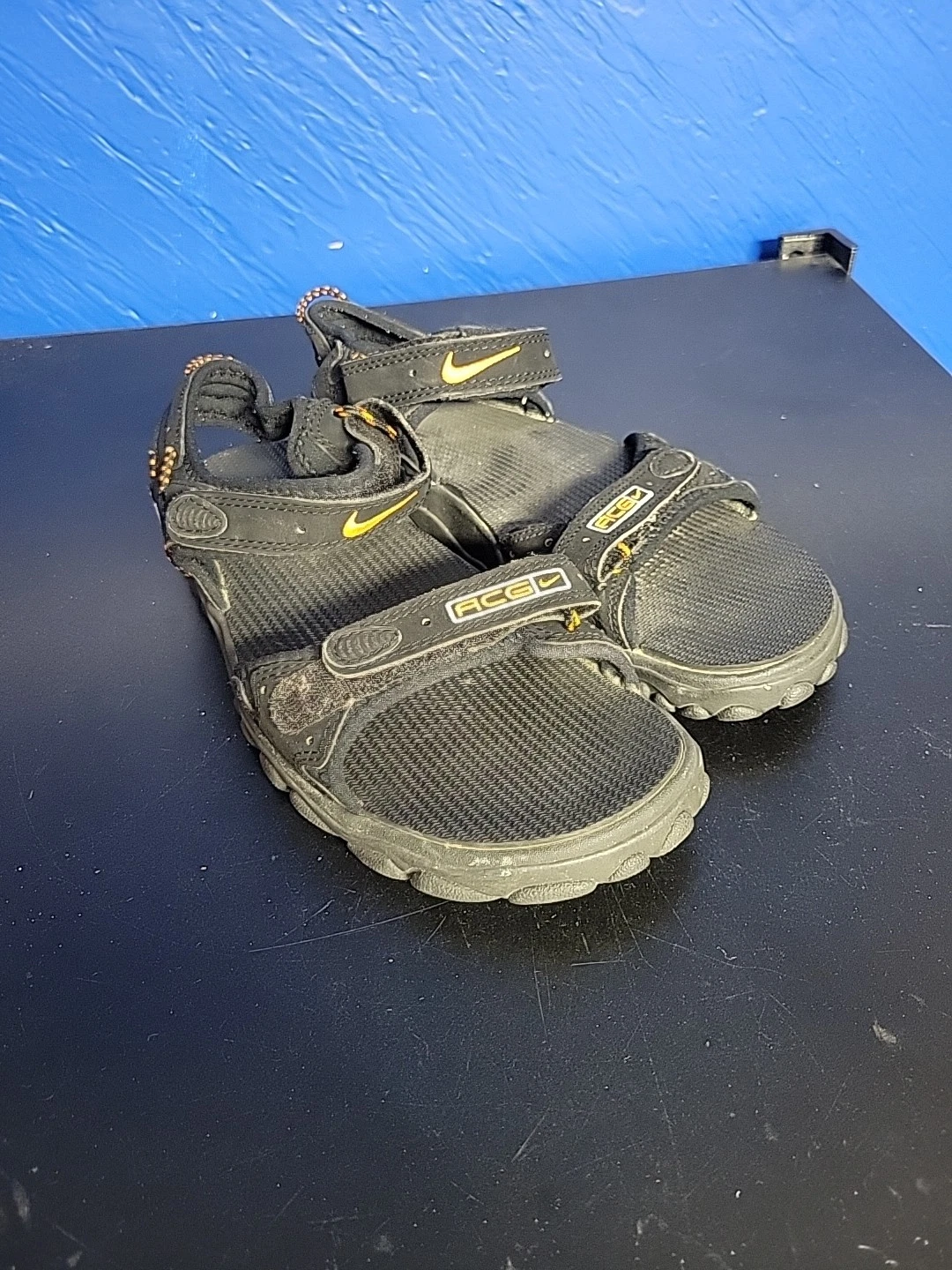 Sandali sportivi Nike ACG vintage uomo nero arancione regolabili taglia 9