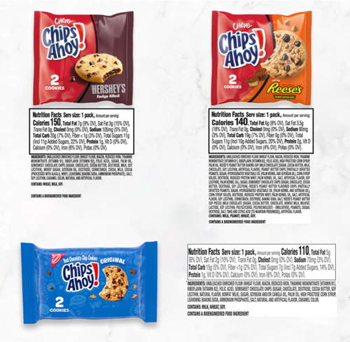 CHIPS AHOY! Cookies Variety Pack, Original Chocolate Chip, Chewy Chocolate Chip - Picture 2 of 6
