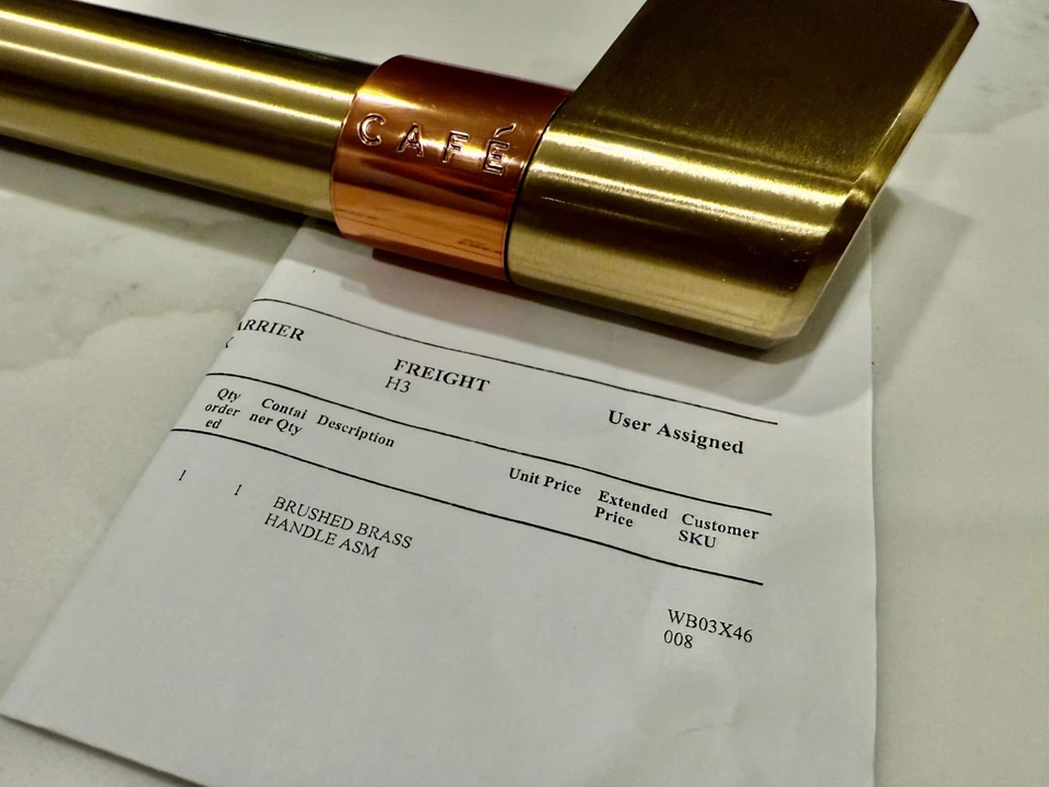 Conjunto de mango de latón cepillado para electrodomésticos de café WB03X46008 ¡NUEVO! Foto 2 de 4