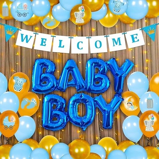 Party Propz Welcome Baby Decoration Kit - 58pcs Shower Decoration