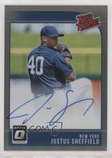 2018 Panini Donruss Optic Black Prizm 11/25 Justus Sheffield #RPS-JS Auto 8k4