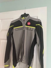 Castelli mens L/s thermal winter cycling  shirt Small  Grey black