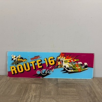 Route 16 Arcade Video Game Sign Marquee Racing 80s Original Centuri OEM See