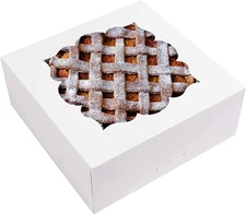 20 Pack Pie Boxes 10X10X3Inch Bakery Boxes with Window Dessert Pastry Box for Pi