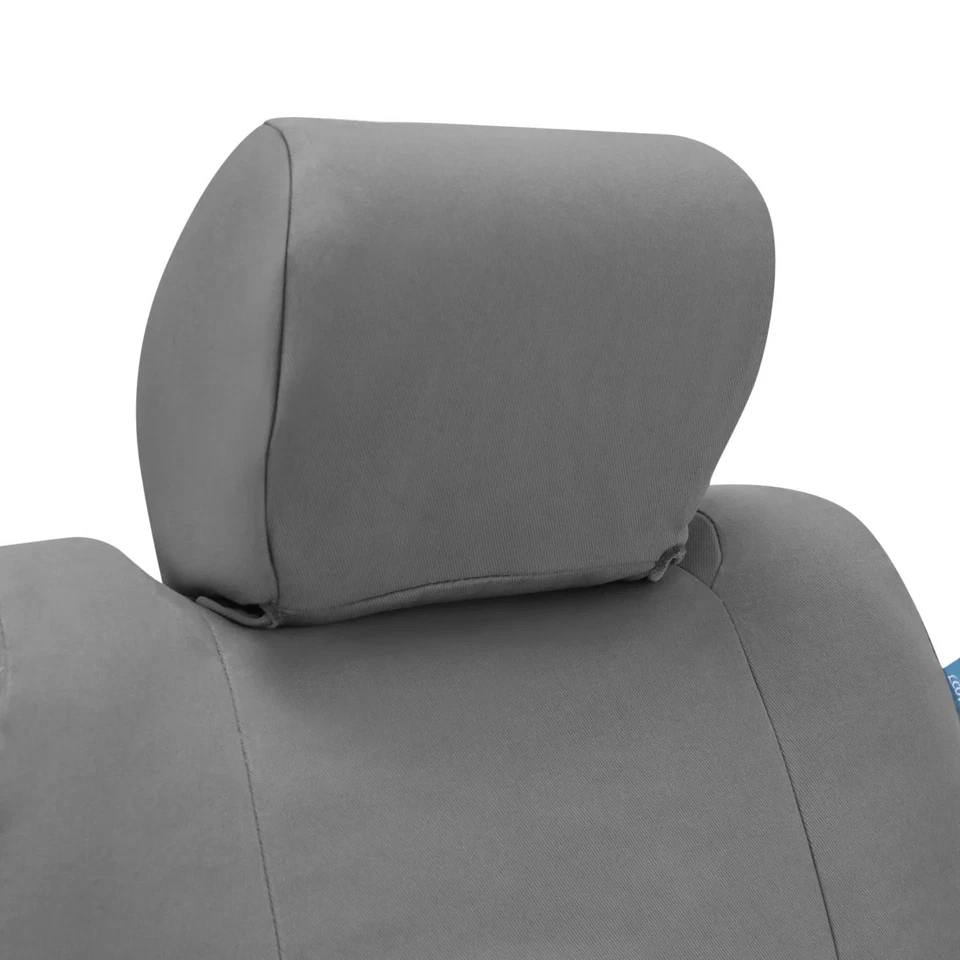 For Nissan Frontier 98-04 Polycotton Drill 1st Row Light Gray Custom Seat Covers Foto 2 de 4